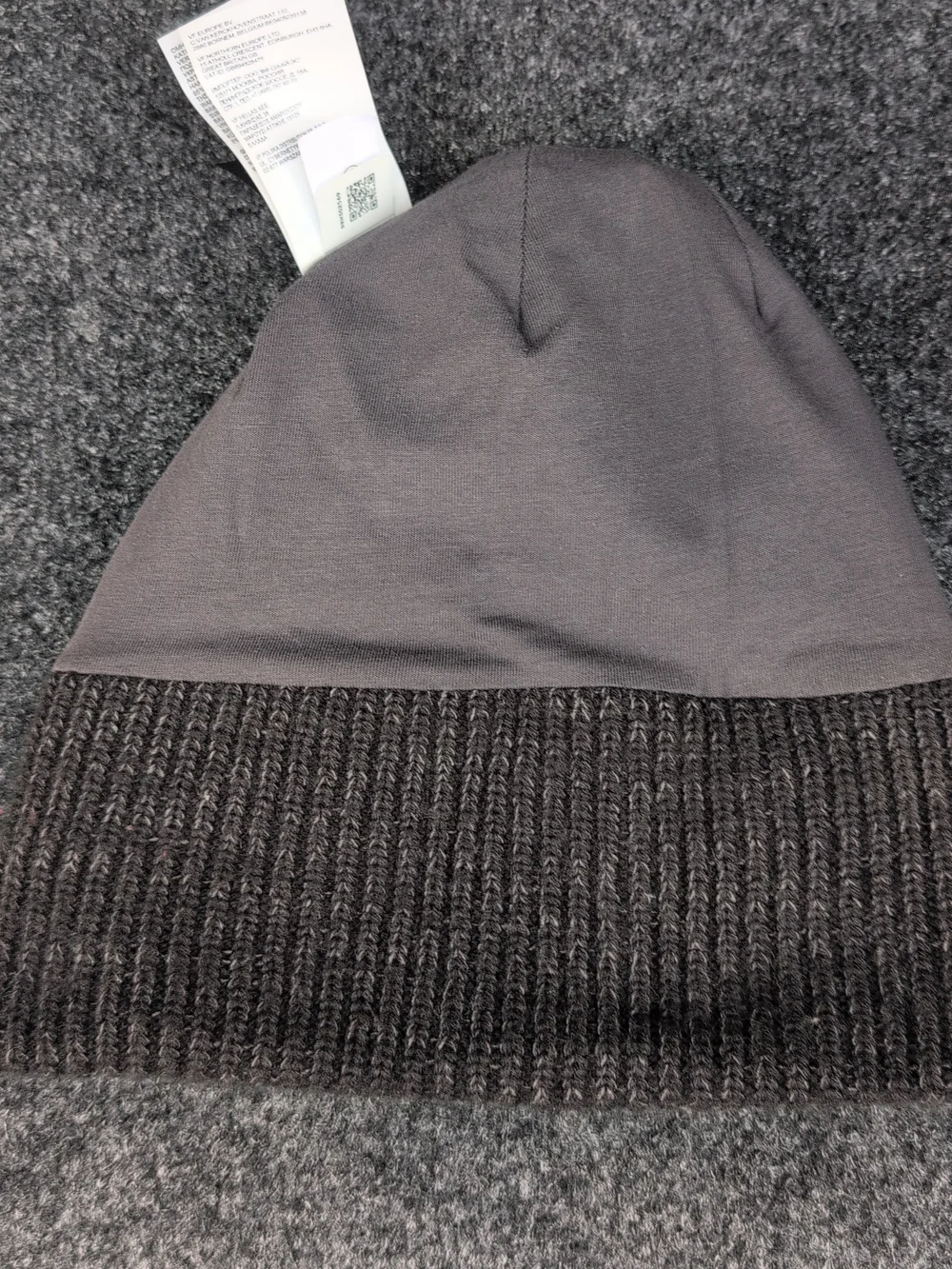 The North Face Salty Lined Beanie One Size Black Unisex Ribbed Cuffed Logo Box